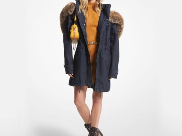 Embellished Georgette Shift Coat