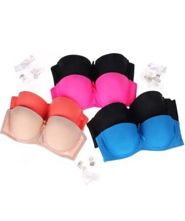 2 pack demi cup padded wired push up bra