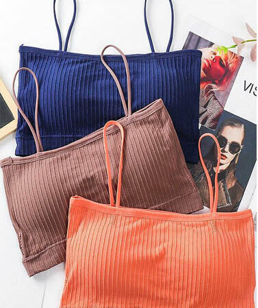 2 Pack Cute & Comfy lightly padded cami bra
