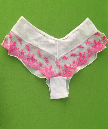 GMT Embroidered Ultra Sexy Panty Thin 1pc White