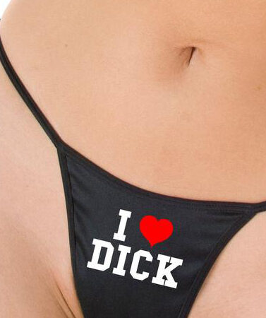 I Love Dick Printed G String Thong
