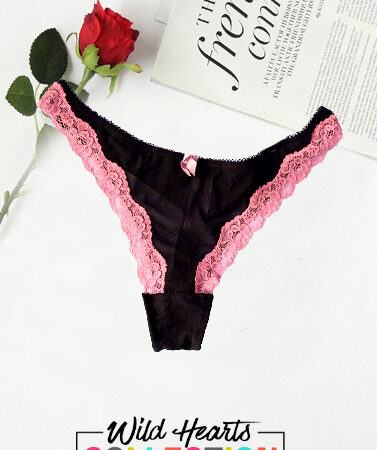 Jennyfer New Floral Scalloped Lace See Through Thong + 1 Free Bra