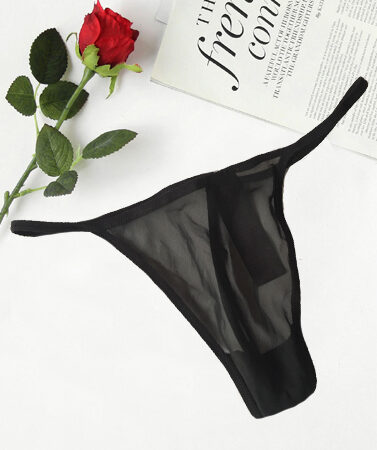 Lasenza Black Transparent G-String Thong