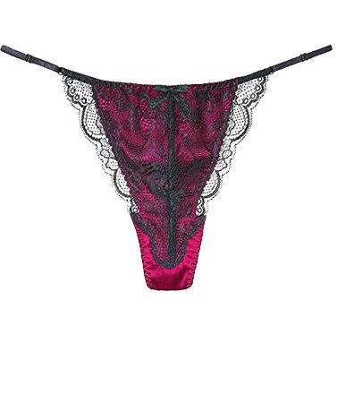 Lasenza Classy Black Net G-String Thong Underwear