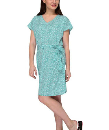 Light Green Half Sleeves One Piece Beach Dress