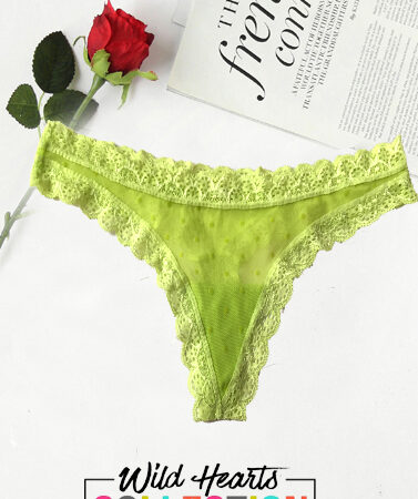 Neon Green Scalloped Lace Thong Panty(sold out)