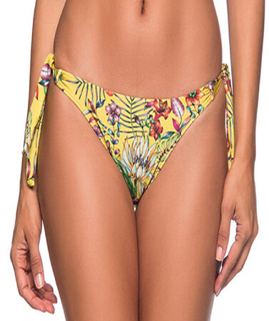 "Yellow" Floral Side Tie Bikini Bottom