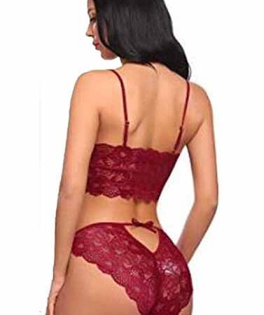 ♥Full Lacy Red Sexy Bra Set For Women's