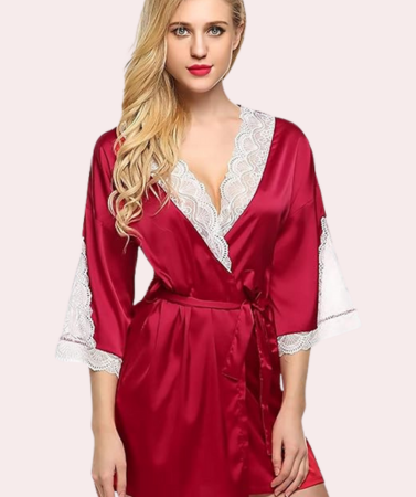 Women's Solid Finish Robe for Hot Nights