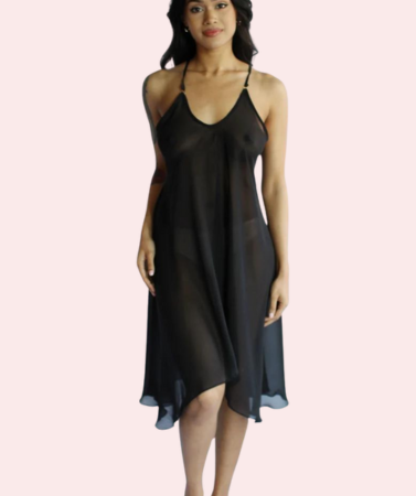 Plus Size Transparent Bridal Nightgown for Her