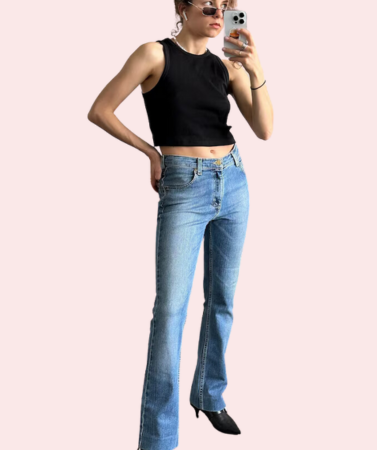 Women's Light Blue High Waist Denim Jeans