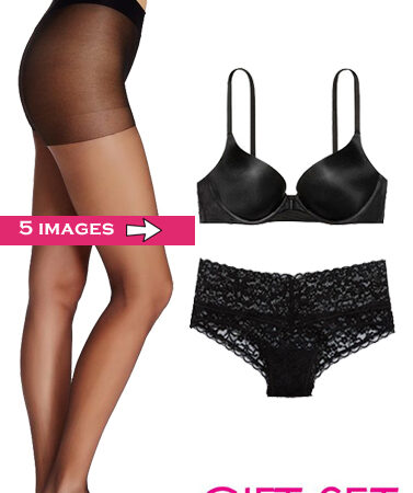 Lovely Value Pack Of Pantyhose & Pushup Bra Set