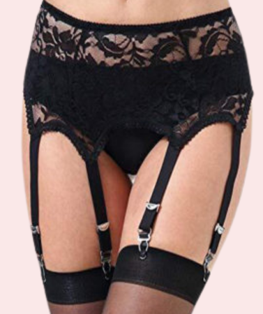 Lace Garter Belt with Six Straps- Sexy Lingerie