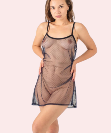 Plus Size Sheer See-Through Babydoll Night Dress