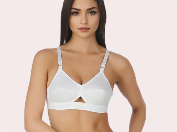 Amou White Cotton Bra 2-Pack – Soft, Breathable & Wireless Comfort