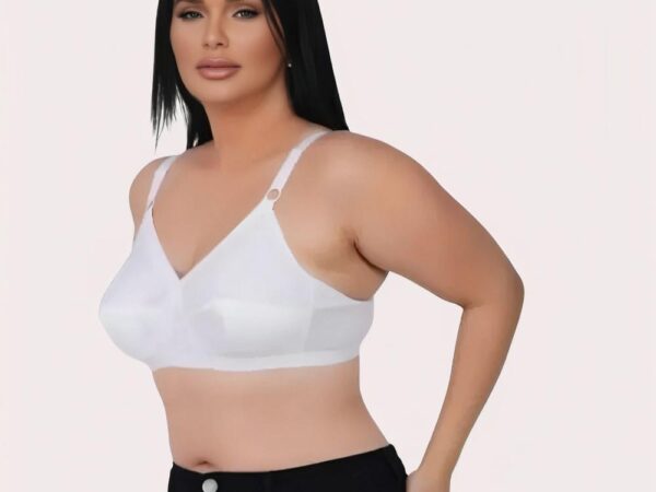 PureBreeze 4-Pack – White Cotton Bras for Summers