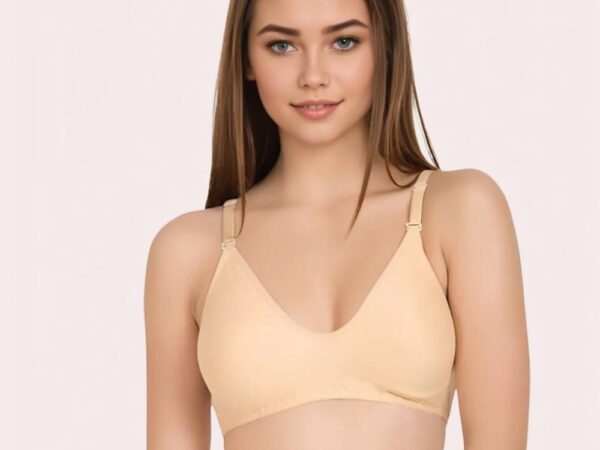 Vanilla Veil – Summer-Ready Beige Cotton Bra